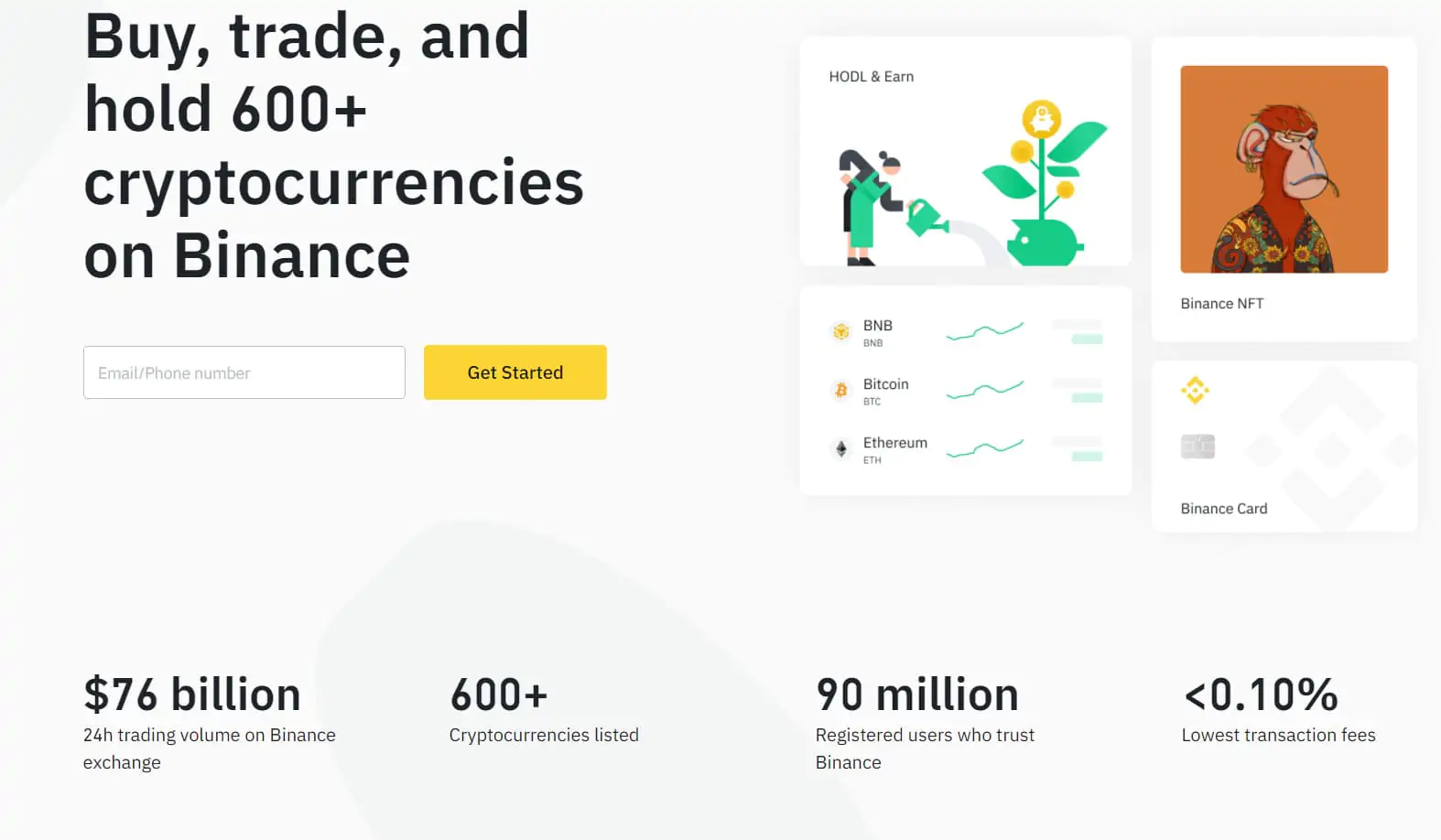 Perdagangkan cryptocurrency di Binance